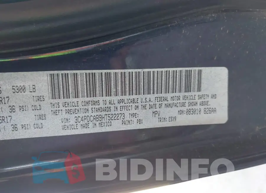 3C4PDCAB9HT522273 Photo# 9