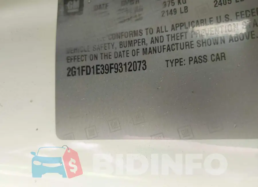 2G1FD1E39F9312073 Photo# 9