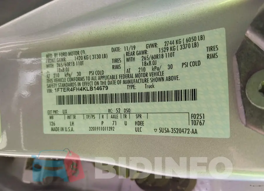 1FTER4FH4KLB14679 Photo# 9