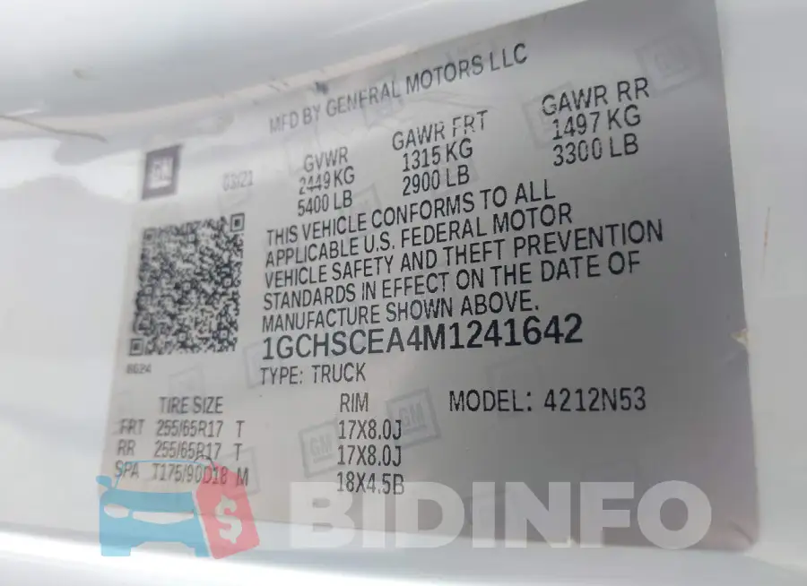 1GCHSCEA4M1241642 Photo# 9
