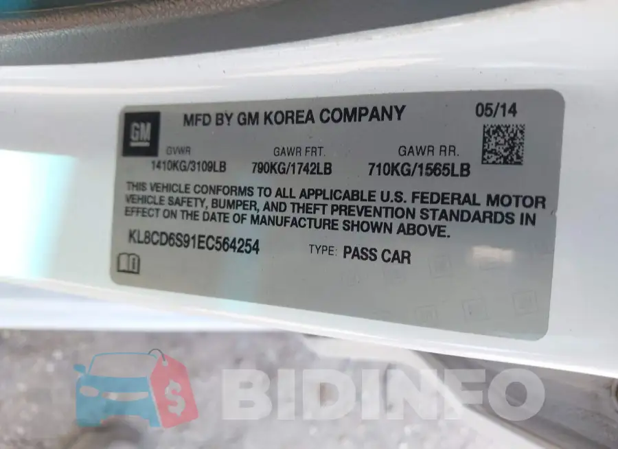 KL8CD6S91EC564254 Photo# 9