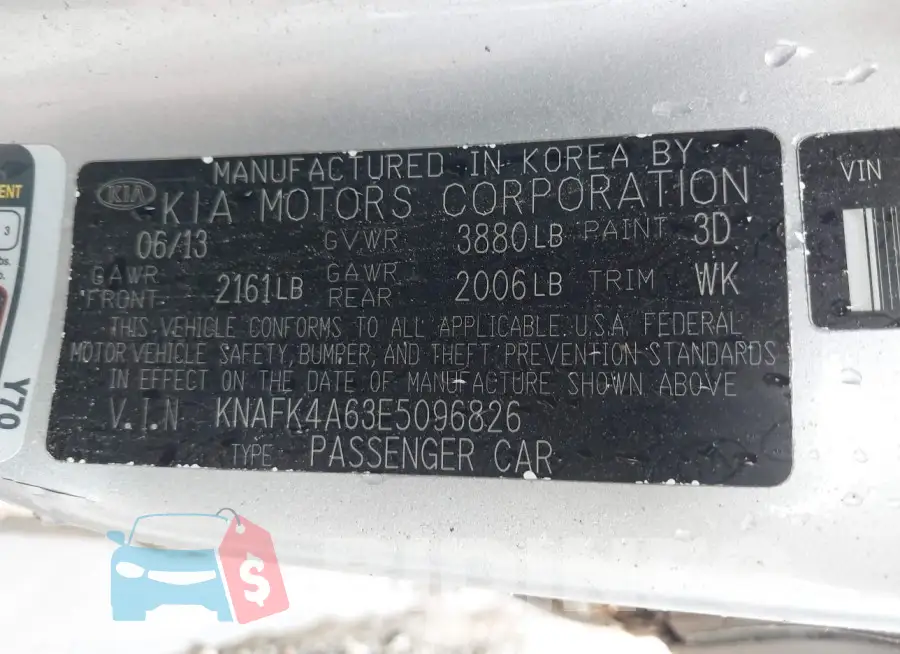 KNAFK4A63E5096826 Photo# 9