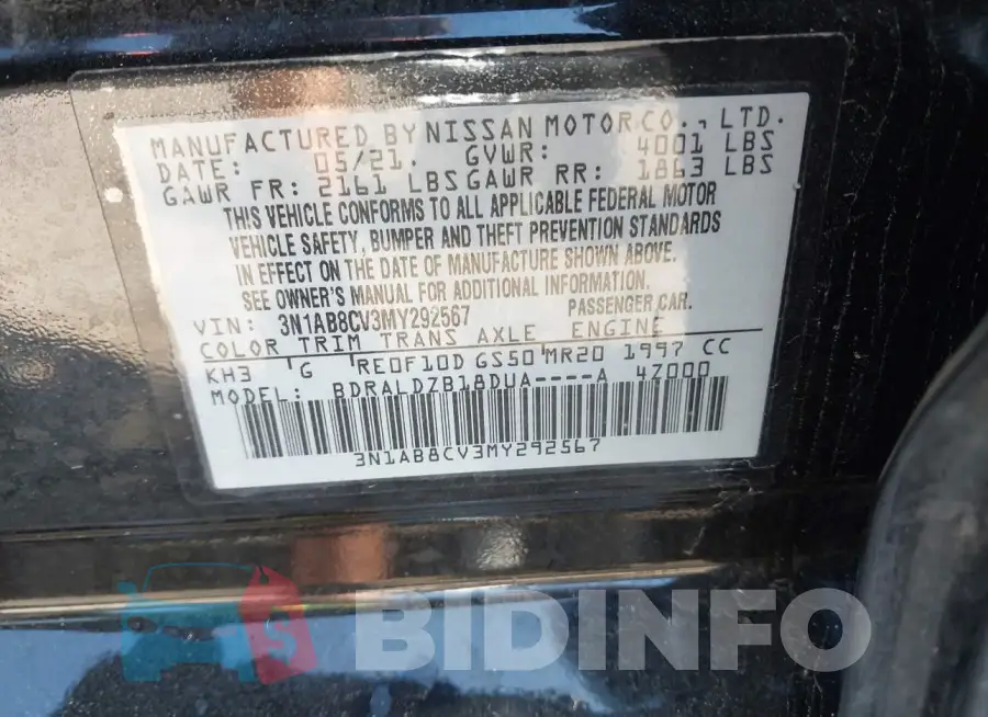 3N1AB8CV3MY292567 Photo# 9