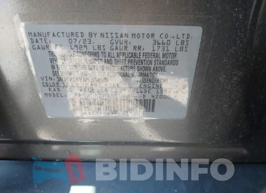 3N1CP5BV7PL559009 Photo# 9