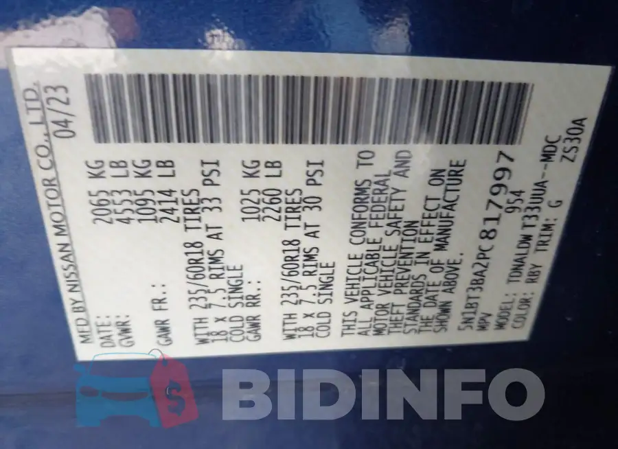 5N1BT3BA2PC817997 Photo# 9