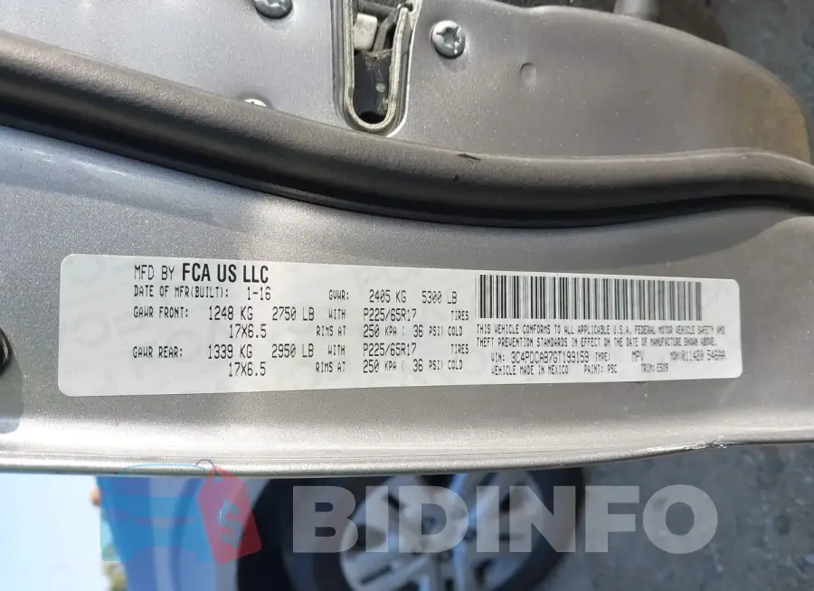 3C4PDCAB7GT199159 Photo# 9