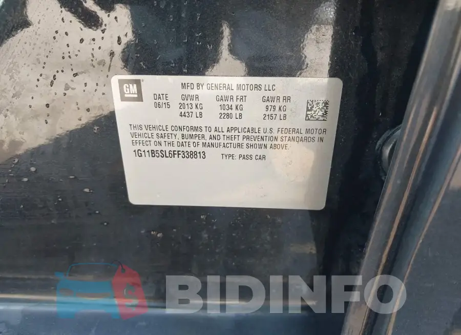 1G11B5SL6FF338813 Photo# 9