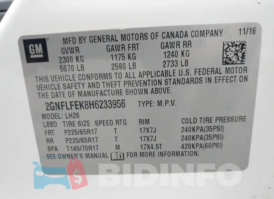 2GNFLFEK8H6233956 Photo# 9