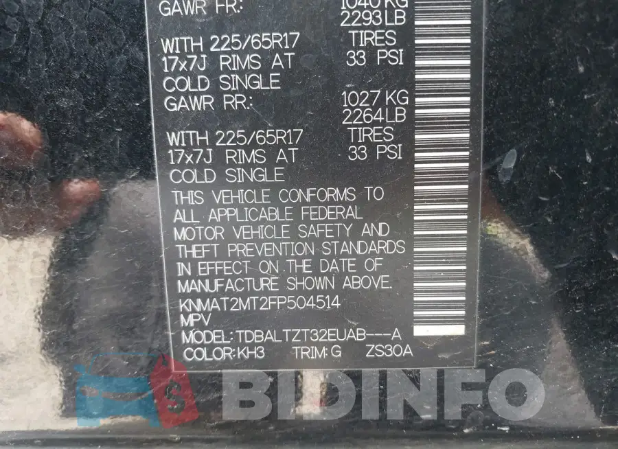 KNMAT2MT2FP504514 Photo# 9