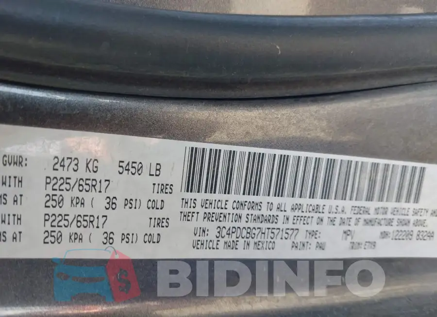 3C4PDCBG7HT571577 Photo# 9