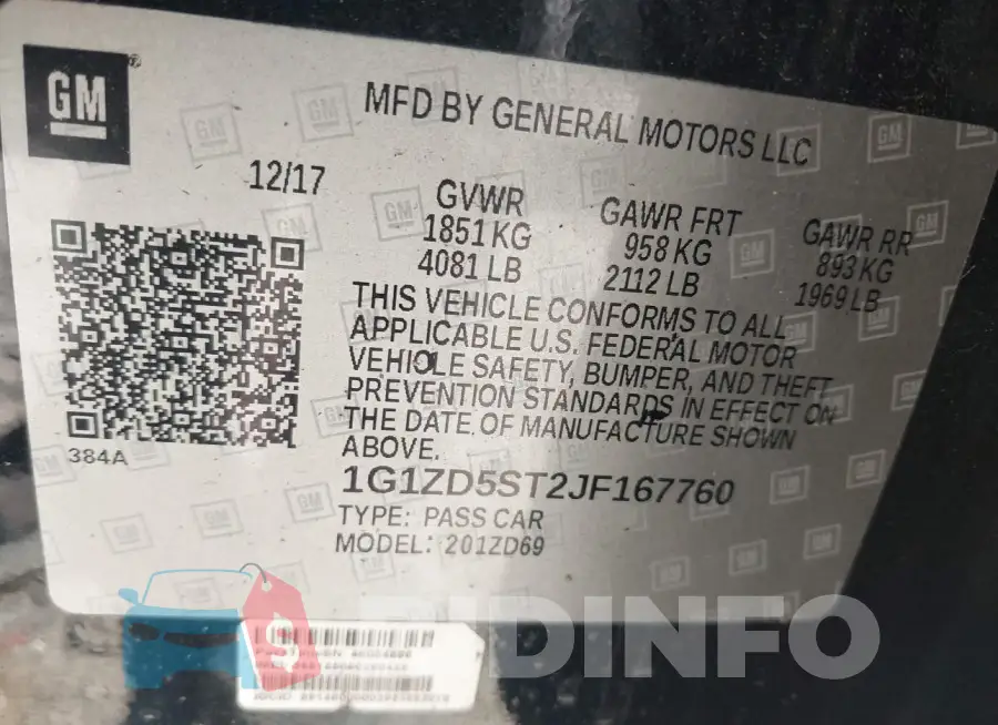 1G1ZD5ST2JF167760 Photo# 9