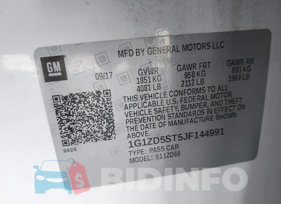 1G1ZD5ST5JF144991 Photo# 9