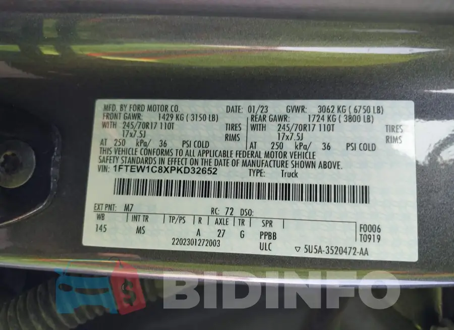 1FTEW1C8XPKD32652 Photo# 9