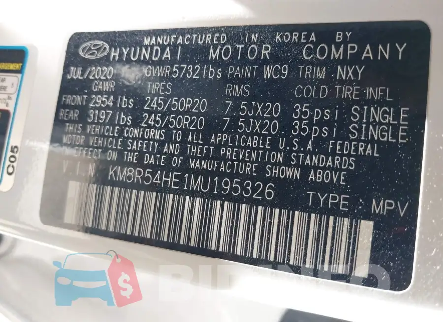 KM8R54HE1MU195326 Photo# 9