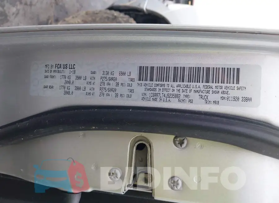 1C6RR7LT4JS235882 Photo# 9