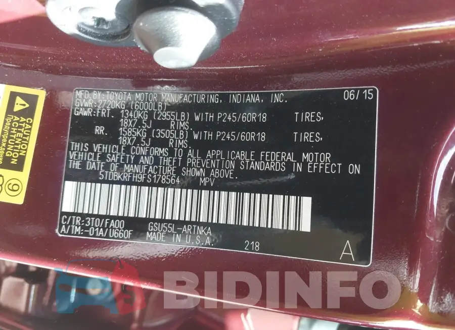 5TDBKRFH9FS178564 Photo# 9