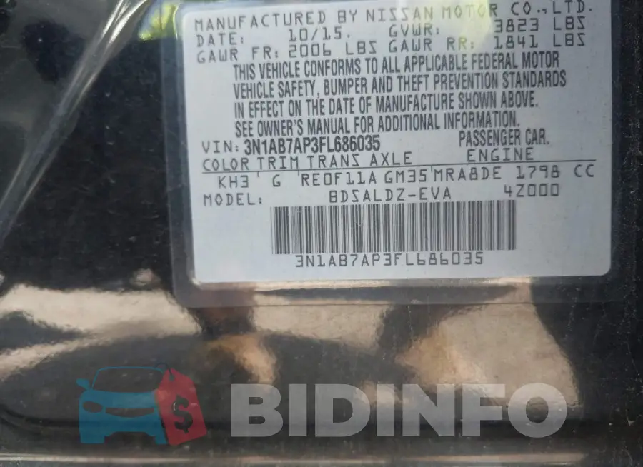 3N1AB7AP3FL686035 Photo# 9