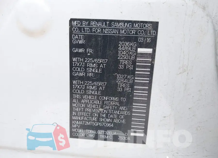 KNMAT2MT5GP670964 Photo# 9