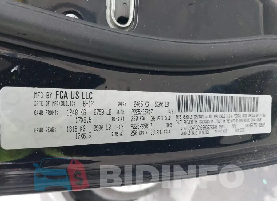 3C4PDCAB5HT676320 Photo# 9