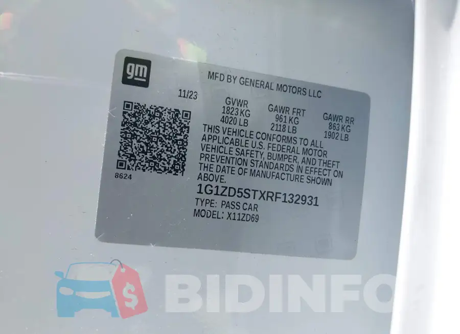 1G1ZD5STXRF132931 Photo# 9