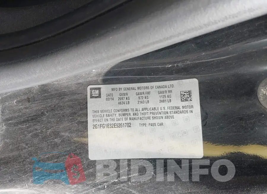 2G1FG1E32E9261702 Photo# 9