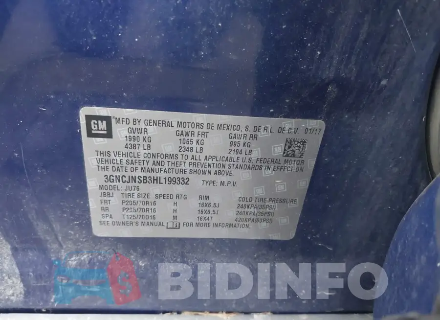 3GNCJNSB3HL199332 Photo# 9
