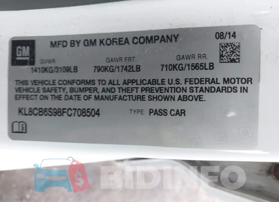 KL8CB6S98FC708504 Photo# 9
