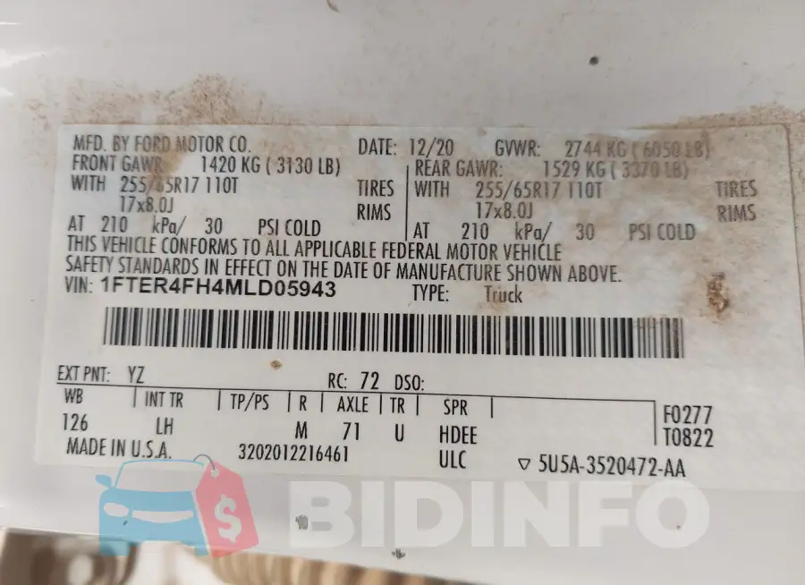 1FTER4FH4MLD05943 Photo# 9