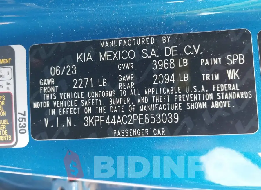 3KPF44AC2PE653039 Photo# 9