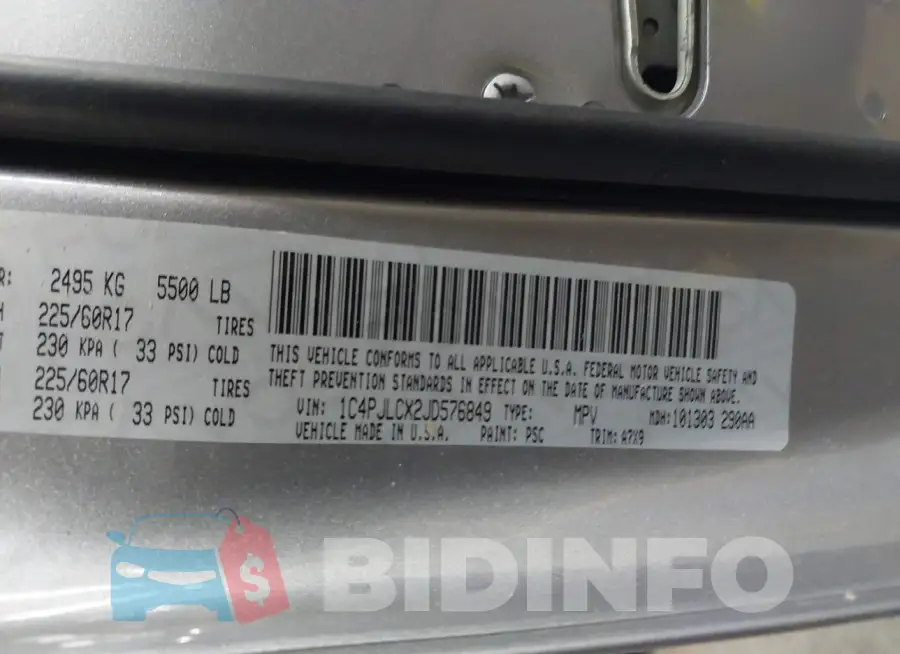 1C4PJLCX2JD576849 Photo# 9
