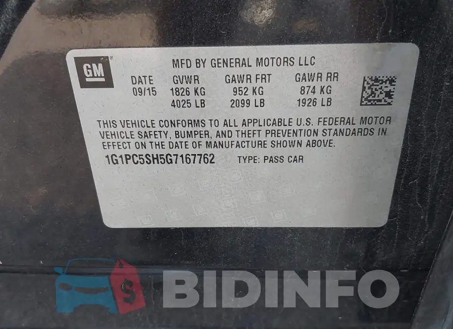 1G1PC5SH5G7167762 Photo# 9