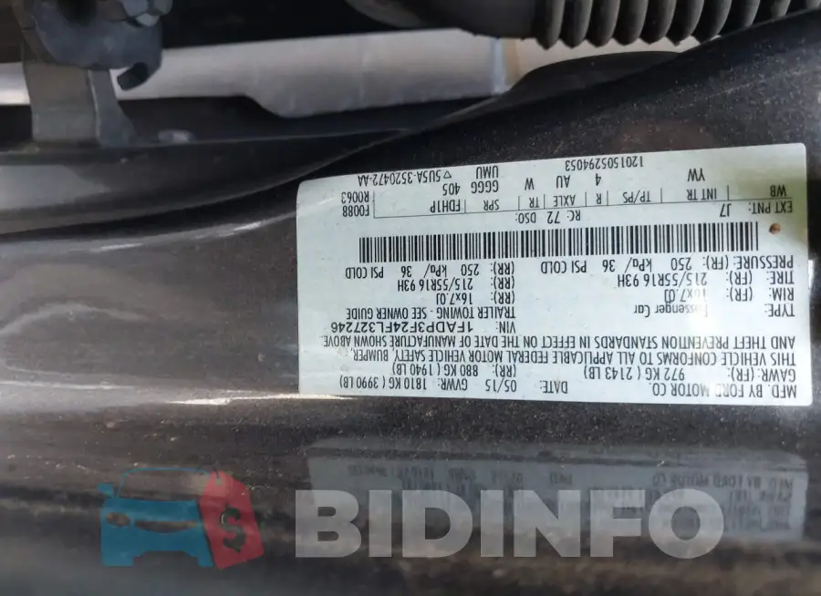1FADP3F24FL327246 Photo# 9