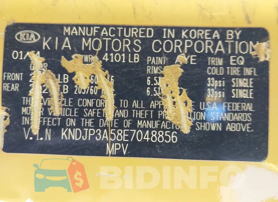 KNDJP3A58E7048856 Photo# 9