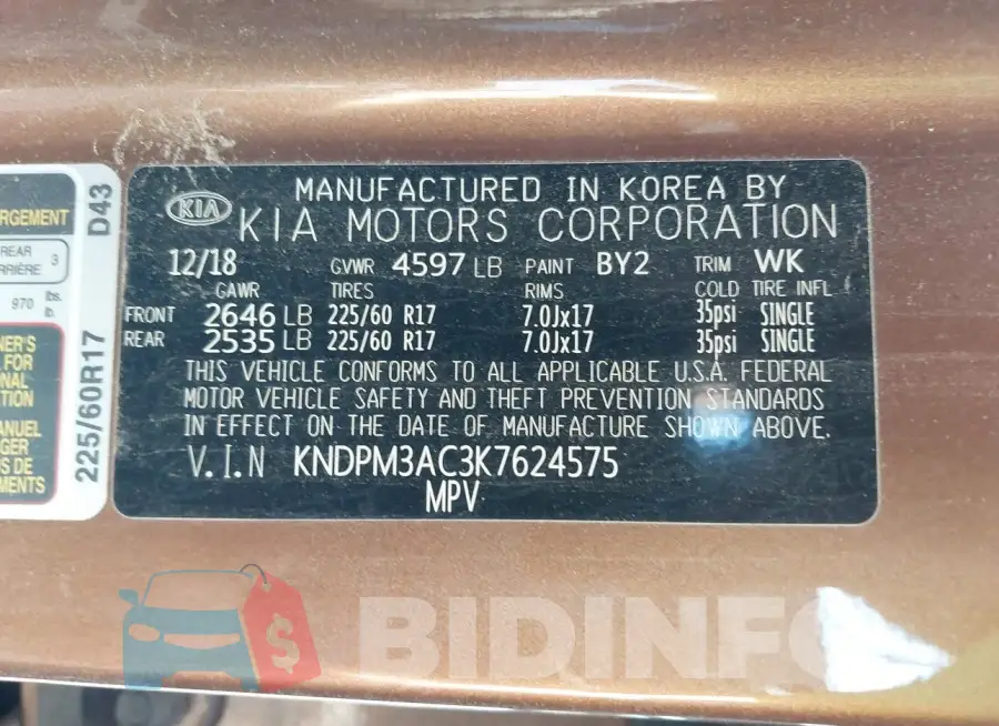 KNDPM3AC3K7624575 Photo# 9