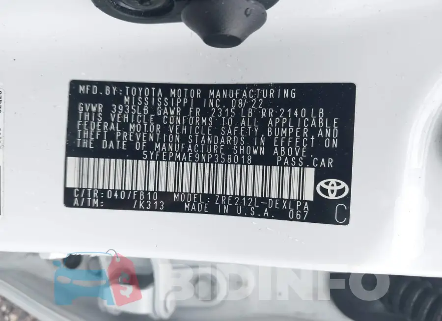 5YFEPMAE9NP358018 Photo# 9