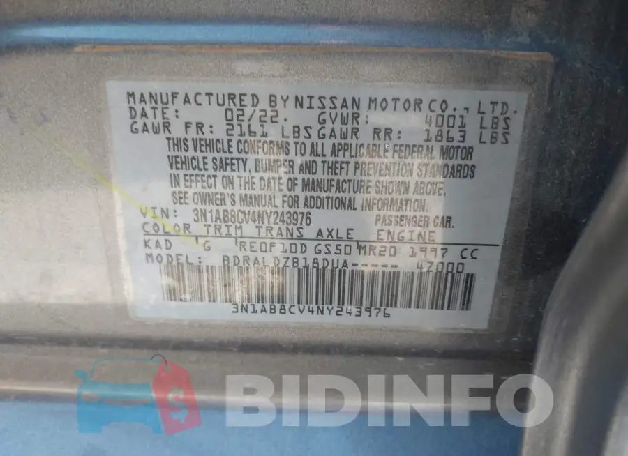 3N1AB8CV4NY243976 Photo# 9