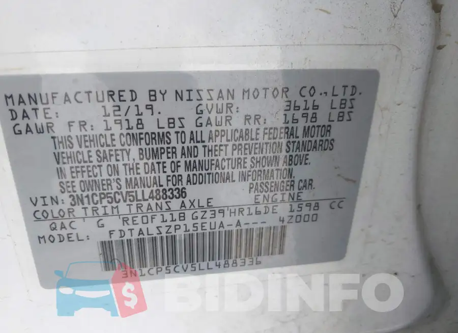 3N1CP5CV5LL488336 Photo# 9