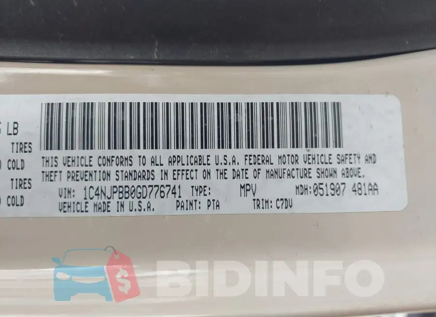 1C4NJPBB0GD776741 Photo# 9