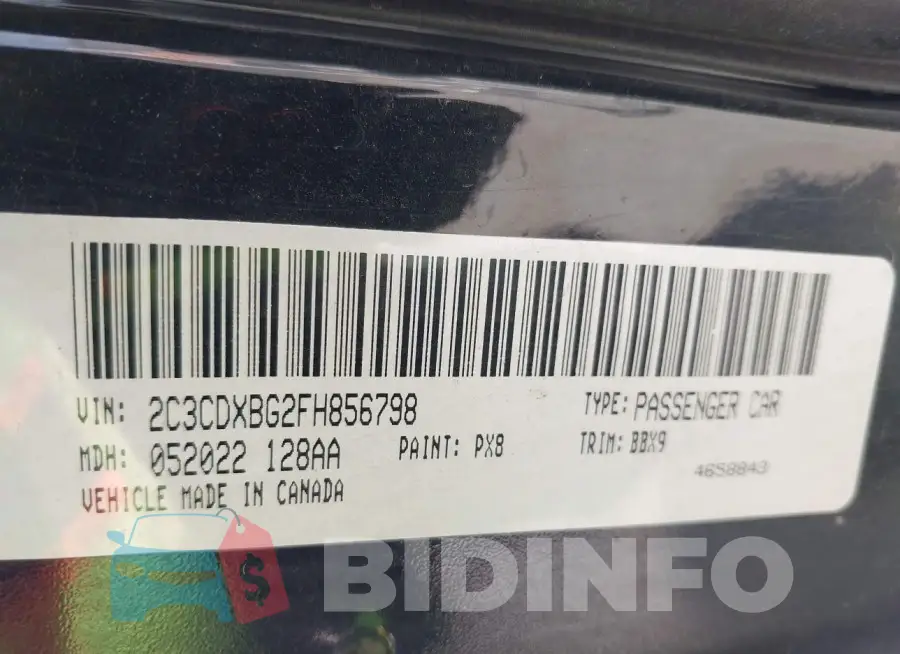 2C3CDXBG2FH856798 Photo# 9