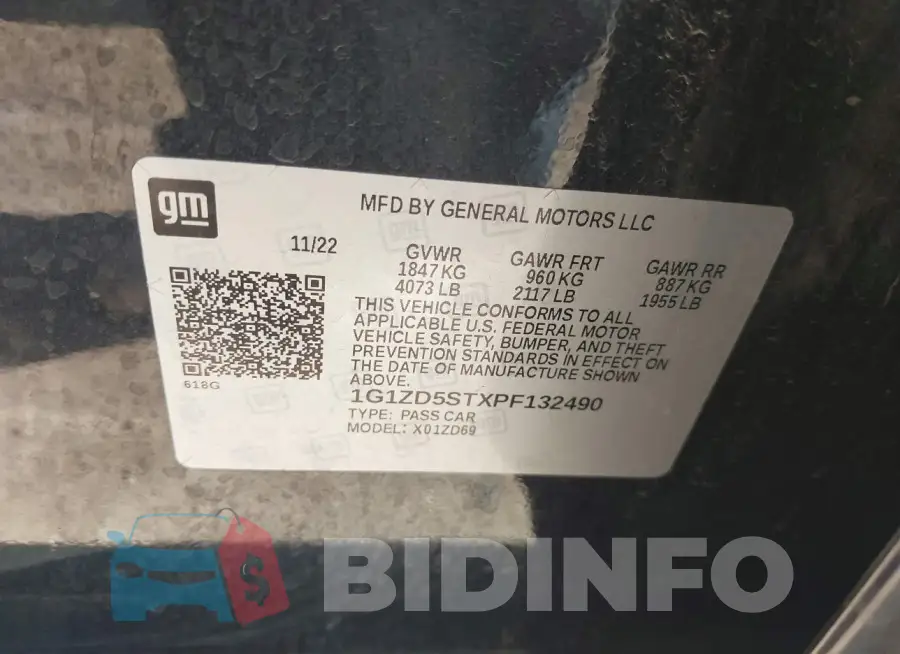 1G1ZD5STXPF132490 Photo# 9