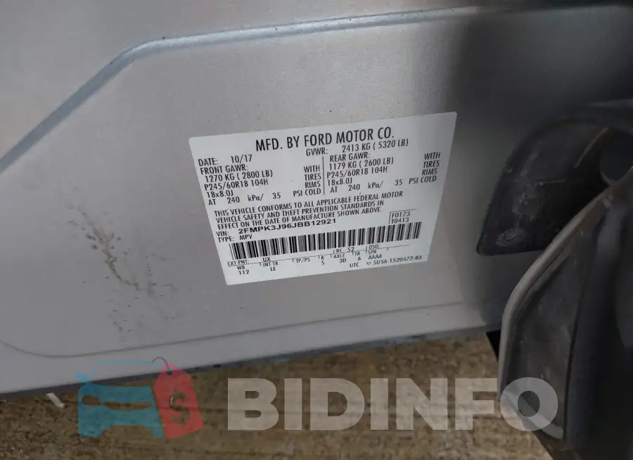 2FMPK3J96JBB12921 Photo# 9
