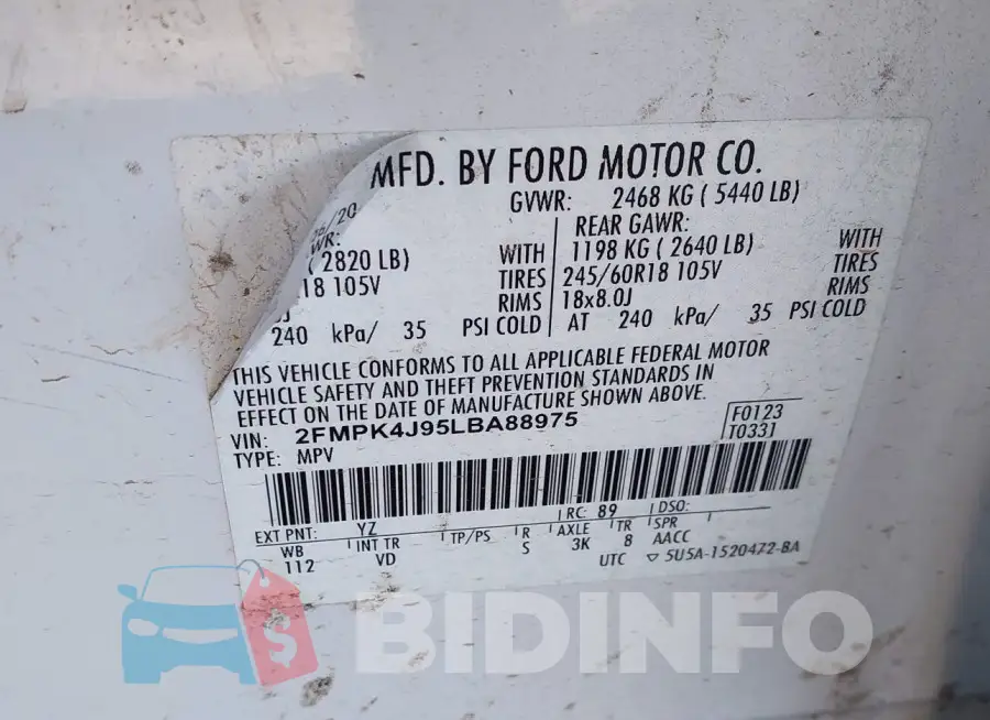 2FMPK4J95LBA88975 Photo# 9