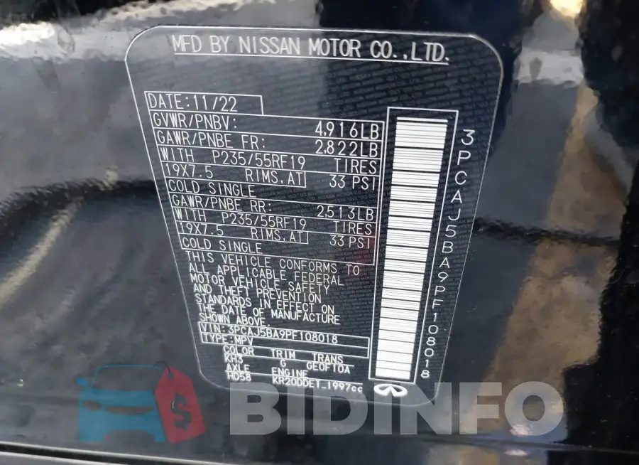 3PCAJ5BA9PF108018 Photo# 9
