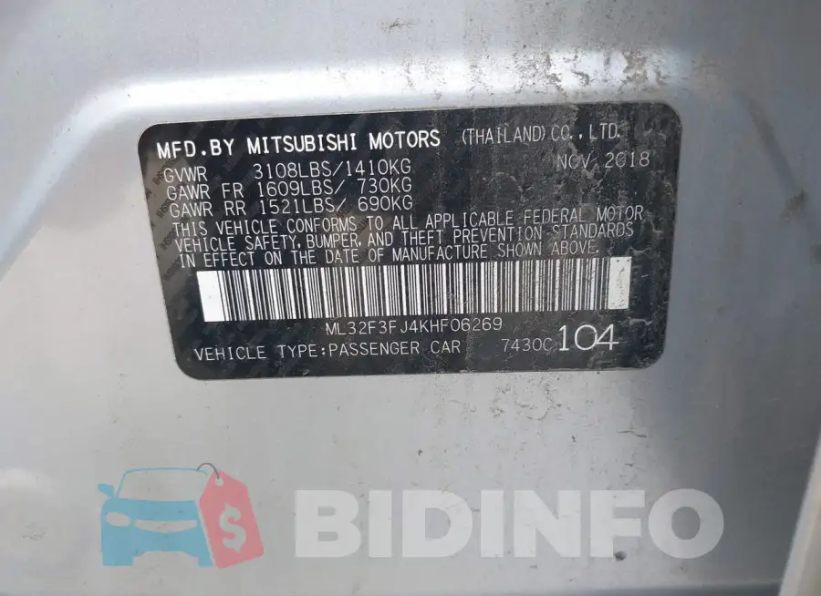 ML32F3FJ4KHF06269 Photo# 9