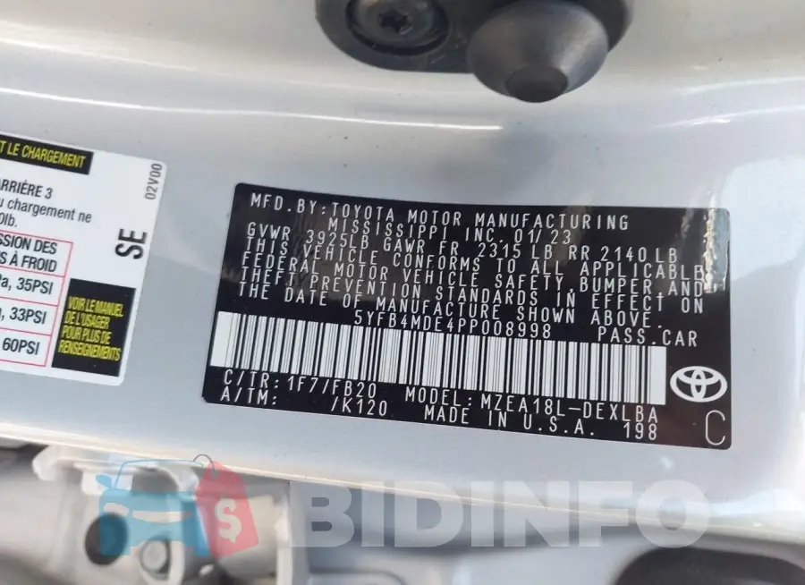 5YFB4MDE4PP008998 Photo# 9