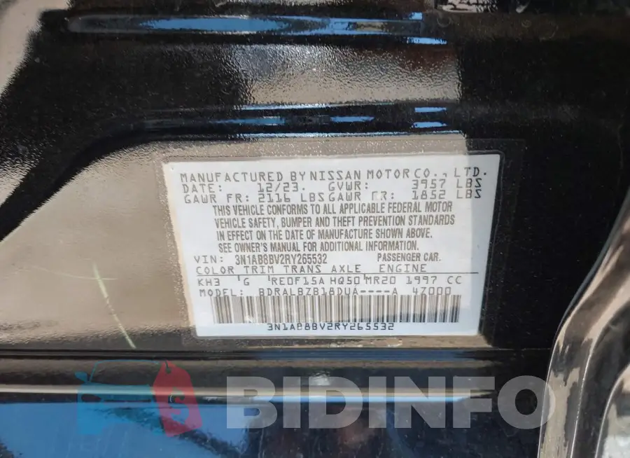 3N1AB8BV2RY265532 Photo# 9