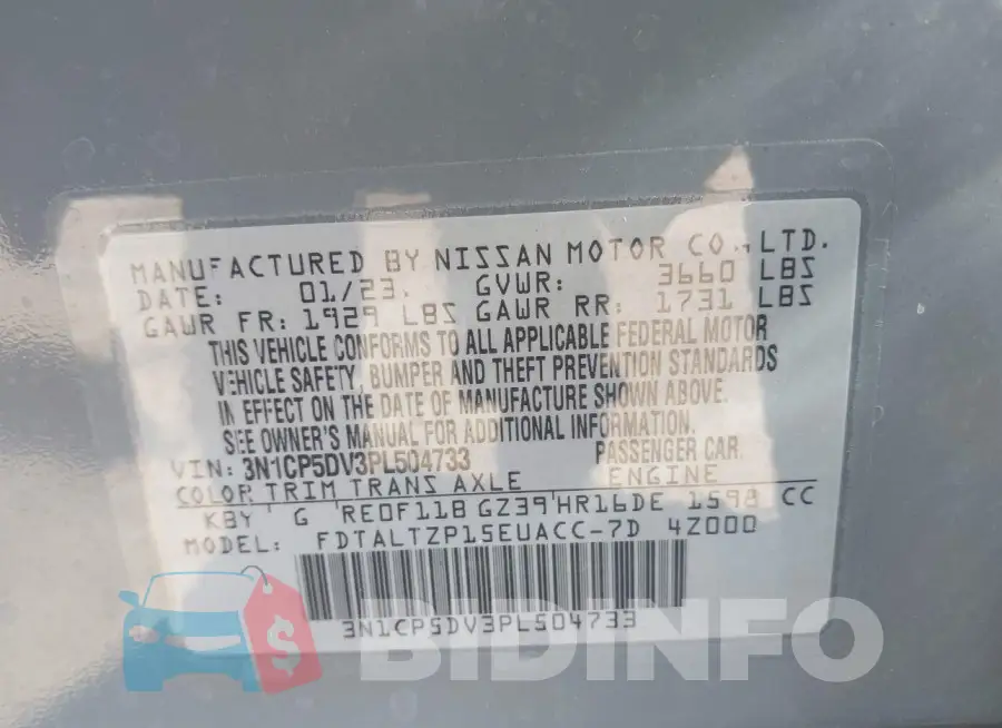 3N1CP5DV3PL504733 Photo# 9