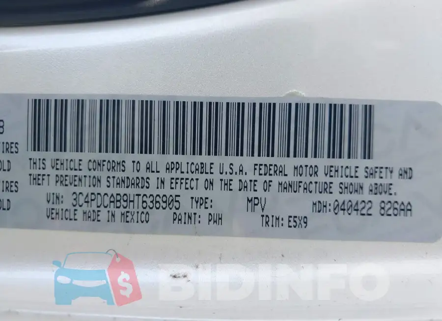 3C4PDCAB9HT636905 Photo# 9