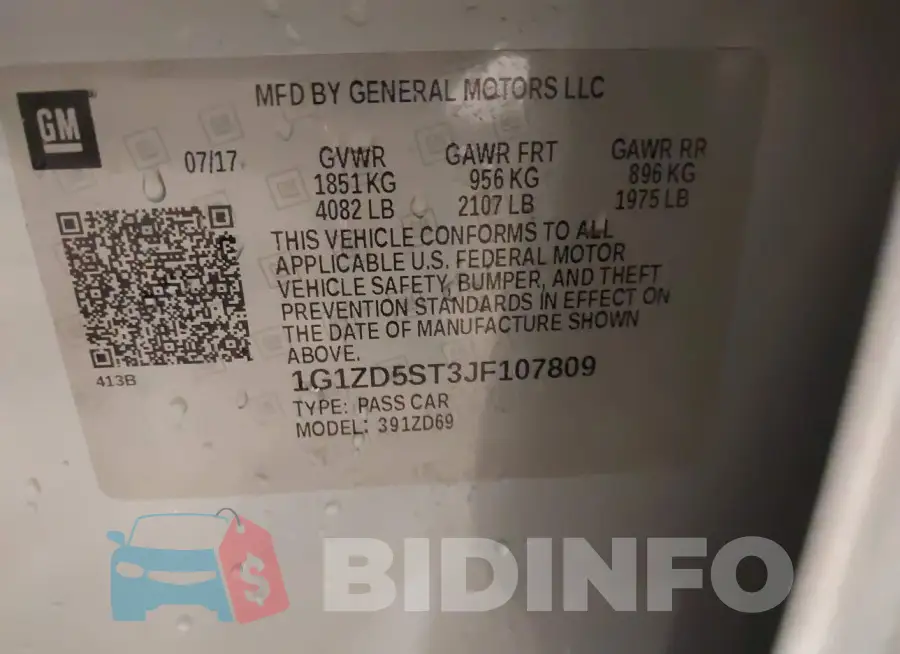 1G1ZD5ST3JF107809 Photo# 9