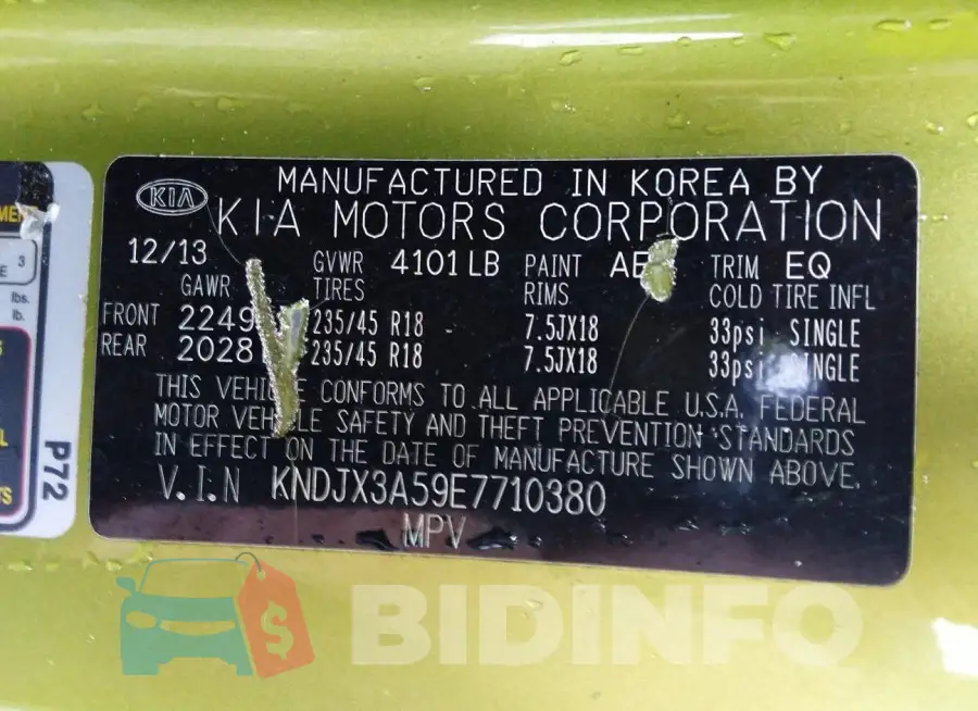 KNDJX3A59E7710380 Photo# 9